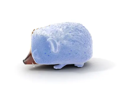 Hedgehog D Model Pack with Detailed Texturing Low-poly 3D model