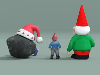Naughty Christmas Toy Low-poly 3D model