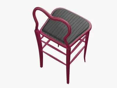 High Chair Clerks Chair No 9 Lips Pink Plastic Version 3D model