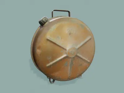 3D Scan Round Canister Low-poly 3D model