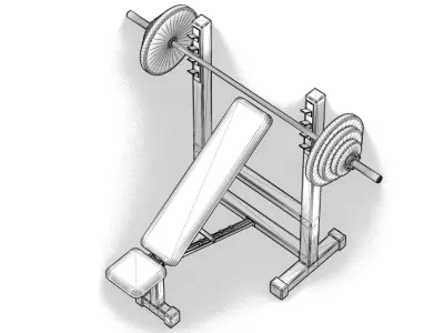 Bench Press 3D model