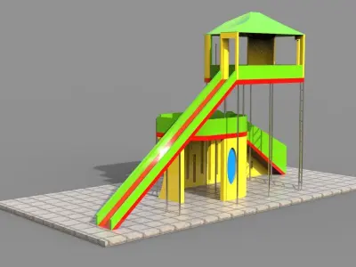 Playground play structure 3D model