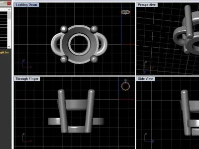 Classic bracelet with a round diamond 4mm stone  3D print model