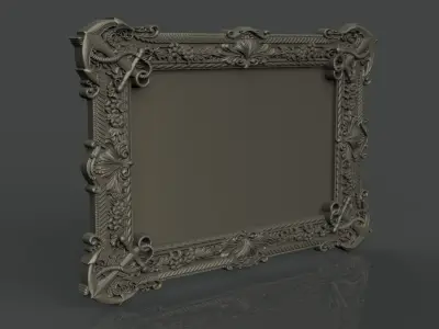 Mirror Frame with anchor 3D print model