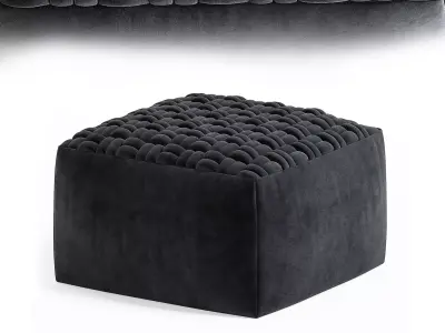 smart living Velvet Pouf 3D model