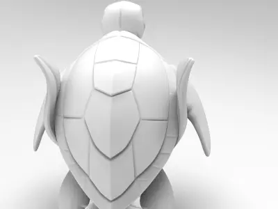 Mystical Sea Turtle Minimalist Sculpture 3D print model