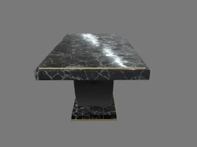 Modern Luxury Dinner Table Low-poly 3D model