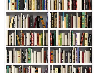 Bookshelf Low-poly 3D model get
