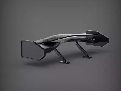 Spoiler tuning carbon industrial mechanical 3D model