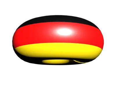 Germany flag on different geometric shapes 3D model
