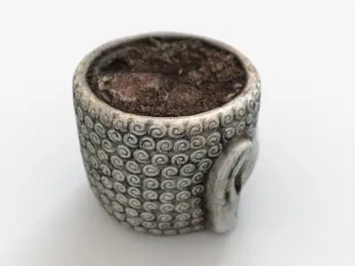 Buddha flower pot Low-poly 3D model