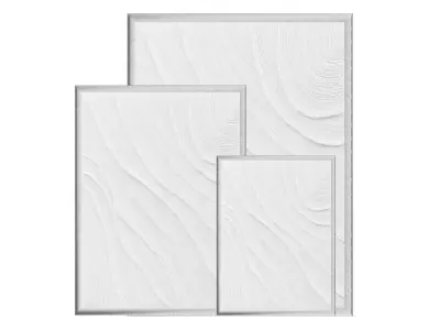 ABAV371 3D White Abstract Painting 3D model