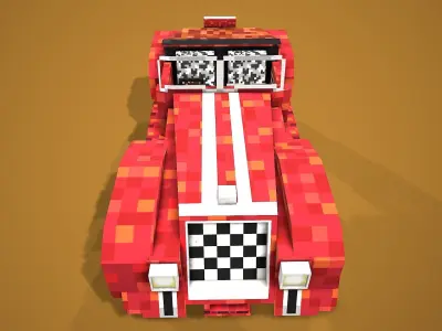 Toy Racing Car Low-poly 3D model