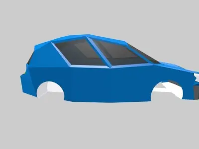Car low poly Low-poly 3D model