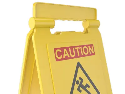 Wet Floor Sign 3D model