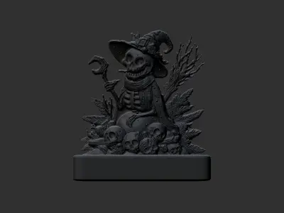 winter skull  3D print model