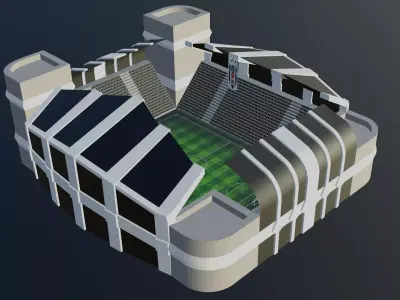 Football Stadium - Besiktas Low-poly 3D model