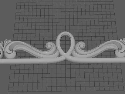 dekor gold ornate border 3D model