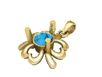 BLOOWING FLOWER PENDANT 3DPRINTABLE MODEL  3D print model