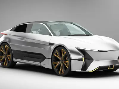 Generic Future EV SUV 2050 3D model