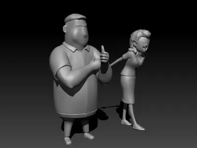 Miss    Mr Free 3D print model
