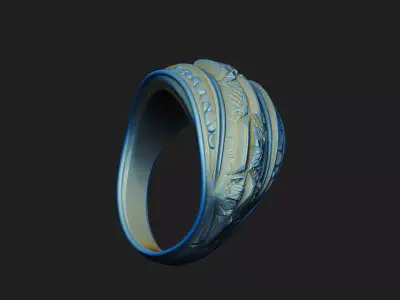 unique luxury rock shape basic nature wild life 3D print model