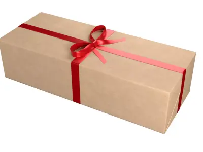 Wrapped Gift Box PBR 08 3D model