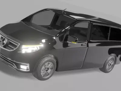 Mercedes Benz Vito Low-poly 3D model