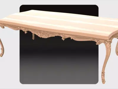 Carved table ornament for cnc 03 3D model