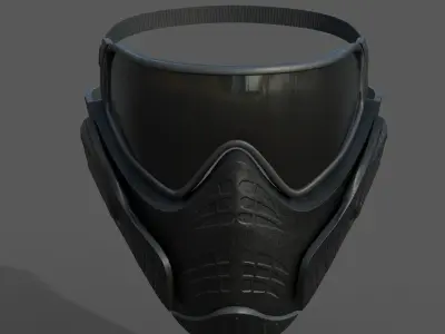 Mask protection scifi military futuristic technology  Low-poly 3D model