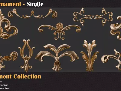 50 Ornament Single- Vol 05-2 3D model
