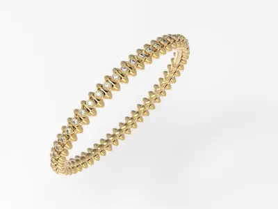 Clash  Bracelet Diamonds 166mm 16 size 3D print model