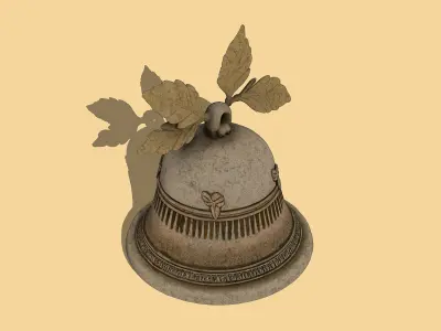 Bronze Bell Low-poly 3D model