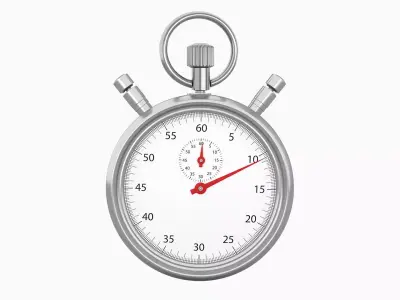 Stopwatch Low-poly 3D model