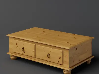 Coffee Table Low-poly 3D model shop