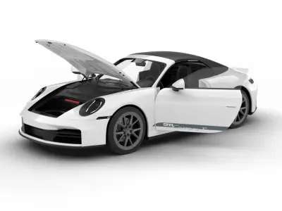 Porsche 911 Carrera T Cabrio 2025 HQ 3d model 3D model