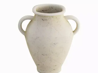 Antique Marble Garden Vase 03 Low-poly 3D model