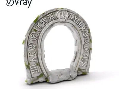 Ancient Rune Stone Archway Model Pack Low-poly 3D model