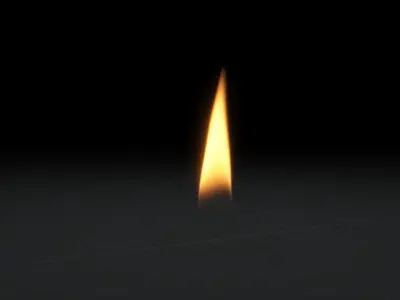 Candle Flame 3D Animation 500 Frames 3D model