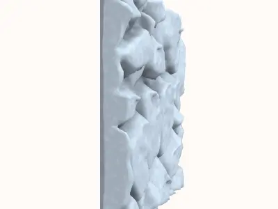 Massive Rough Stone Wall Module 3D model