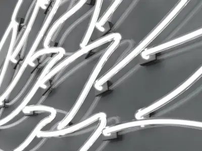 Angel Wings 3 - Neon Sign 3D model