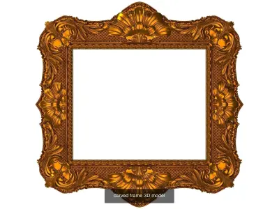 5 carved frames set 3D Model Pack 5