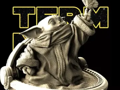 GROGU SCULPTURE - TESTED AND READY FOR 3D PRINTING Free 3D print model