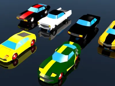 Low Poly Car Pack 03 Low-poly 3D model
