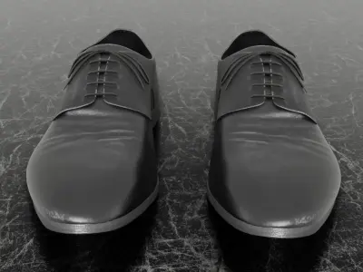 CLASSIC MENS 3D SHOES - LEATHER Low-poly 3D model