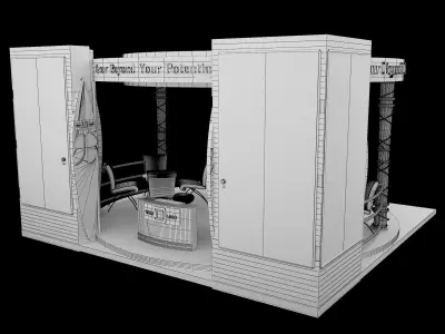 booth Exhibition Stand a596a 3D model