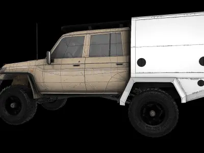 Land Cruiser J79 Low-poly 3D model