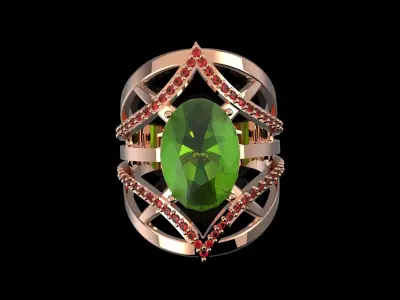 Modern Ring 3D print model 2