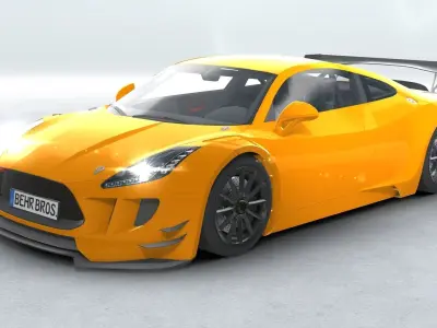 Generic Sports Car GT3 Realtime Low-poly 3D model