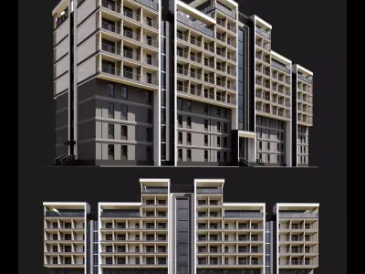 05 Hostel Building 3D model
